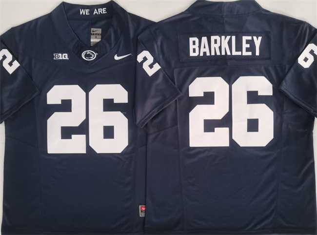 Mens Penn State Nittany Lions #26 Saquon Barkley Navy 2024 F.U.S.E. Stitched Jersey